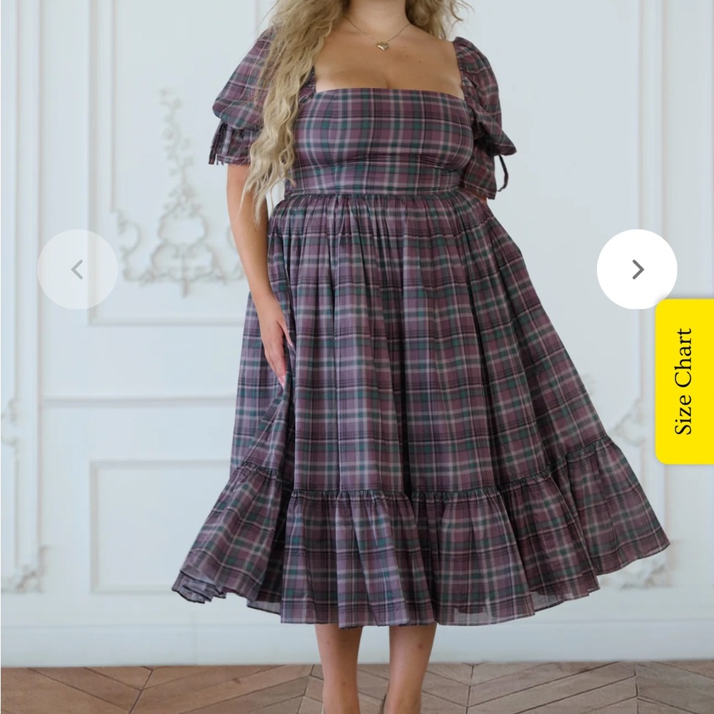 Selkie New Plaid Grunge Market Dress - Picture 4 of 6